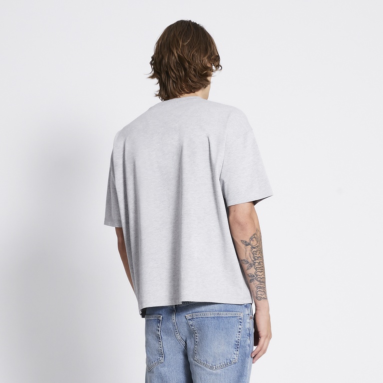 Heavy boxy tee "Mikael" Grey Melange